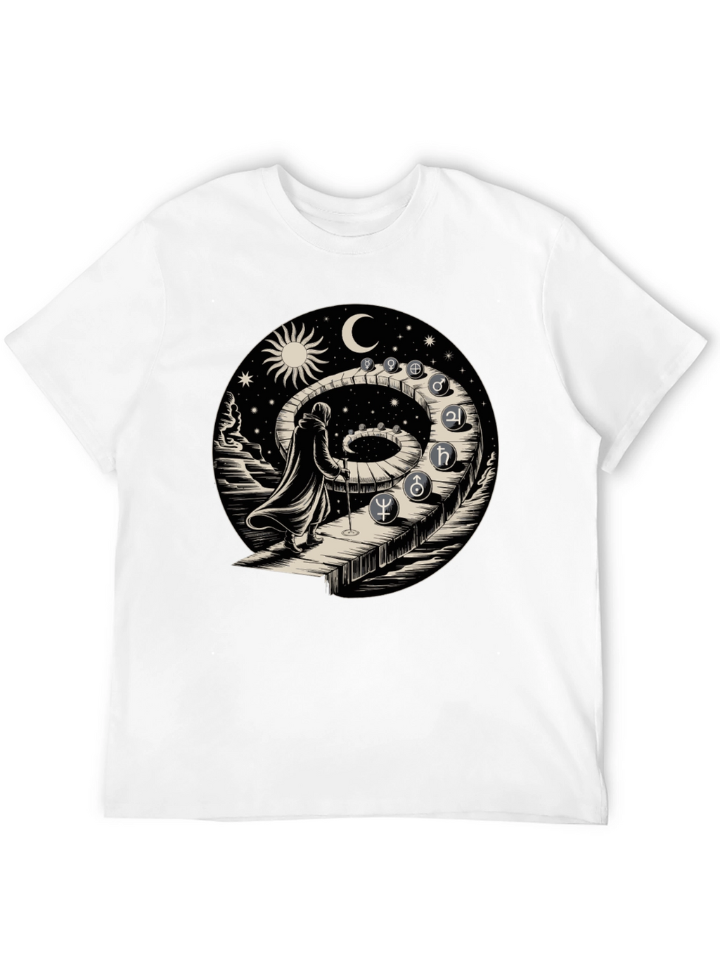Astrological Path T-Shirt - Spiritual Journey Design