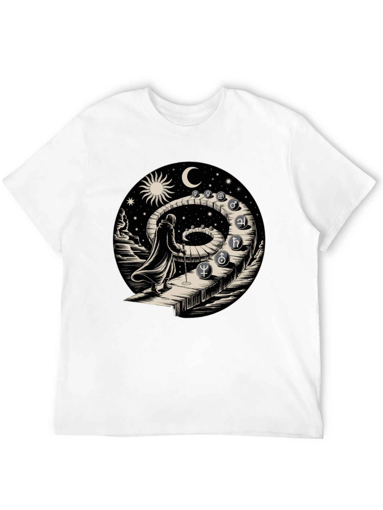 Astrological Path T-Shirt - Spiritual Journey Design