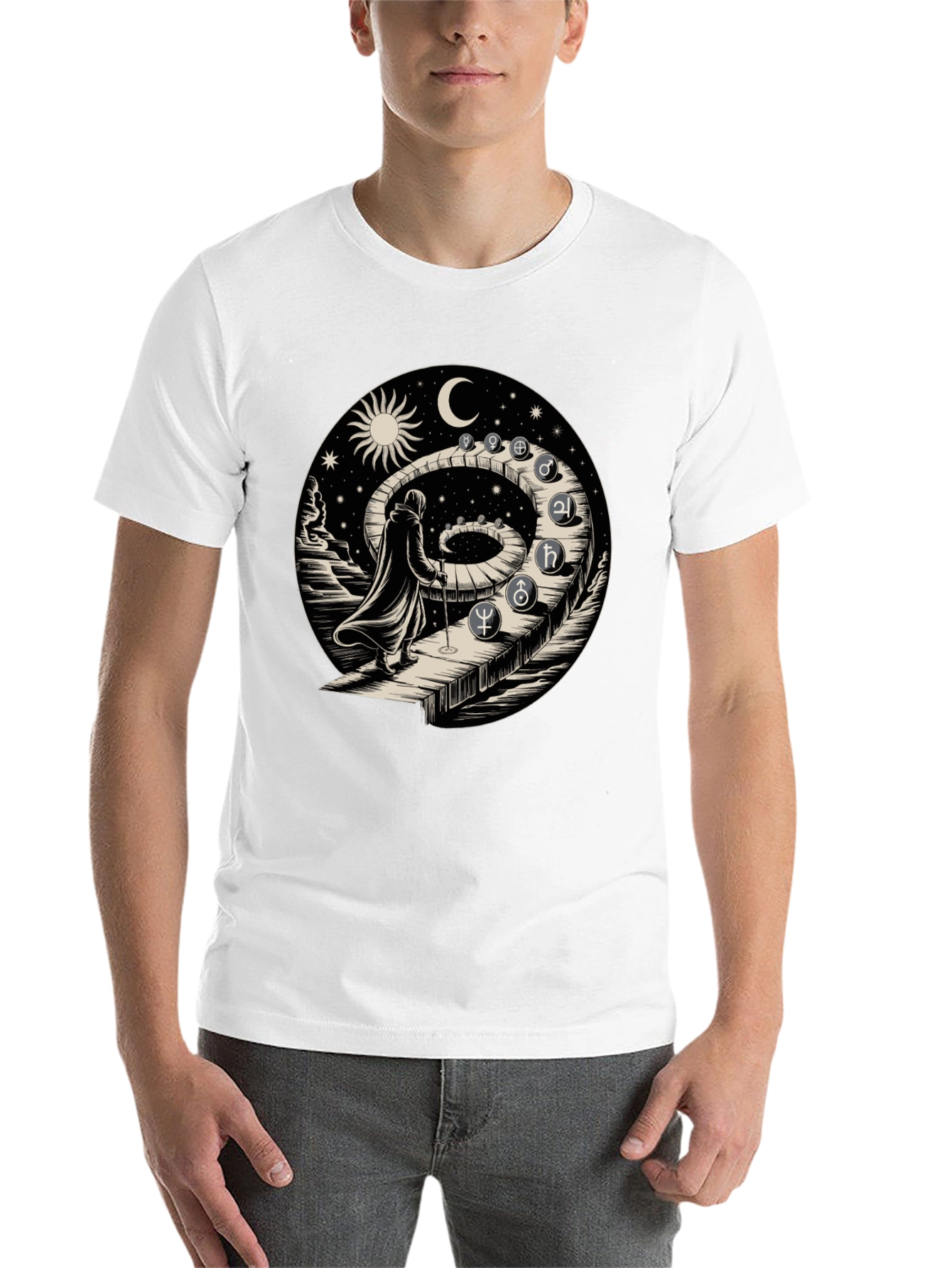Astrological Path T-Shirt - Spiritual Journey Design