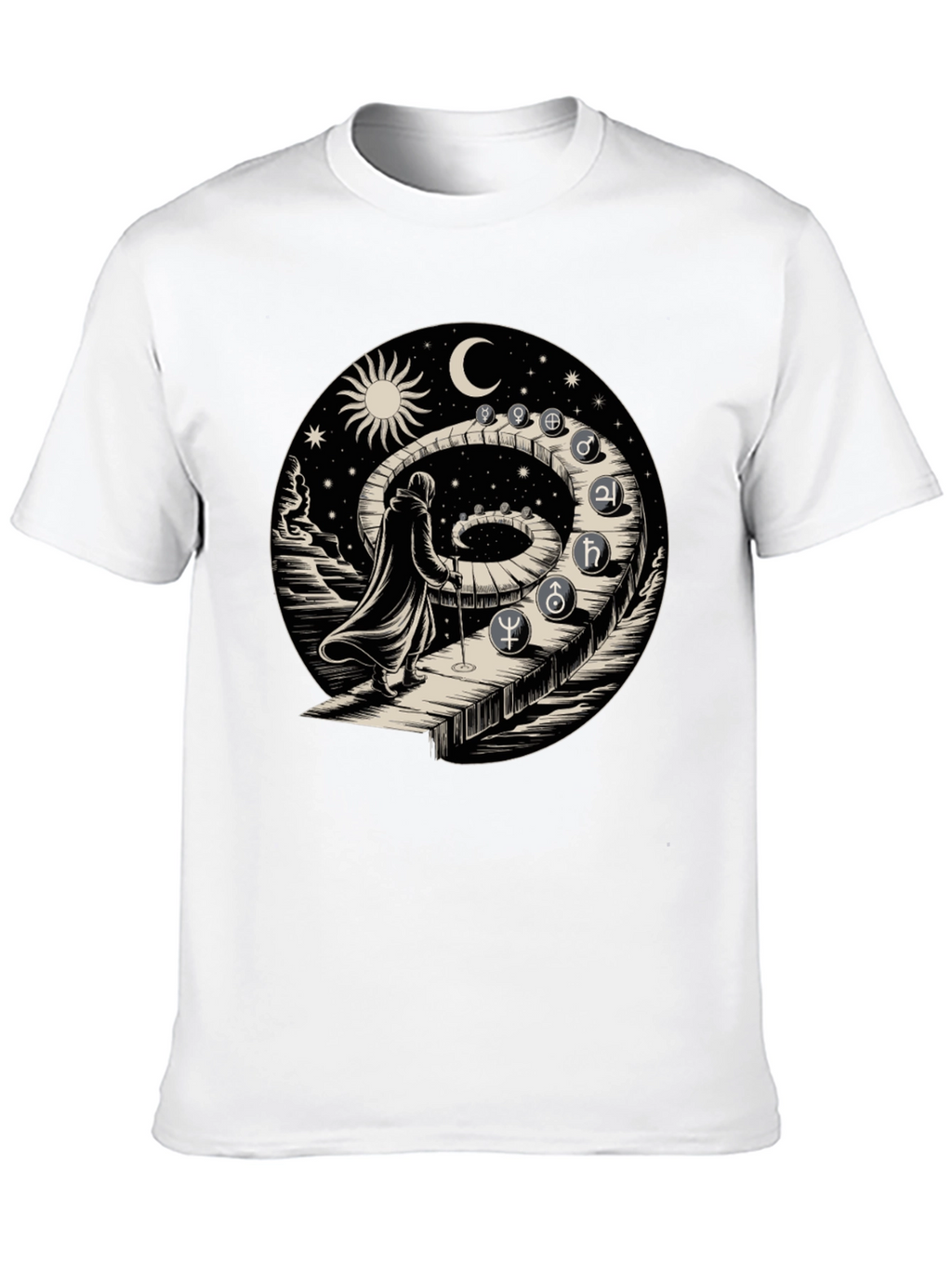 Astrological Path T-Shirt - Spiritual Journey Design
