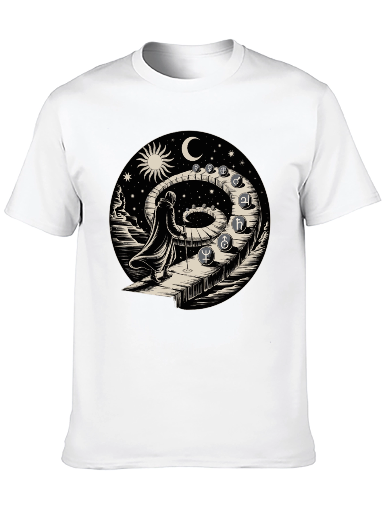 Astrological Path T-Shirt - Spiritual Journey Design