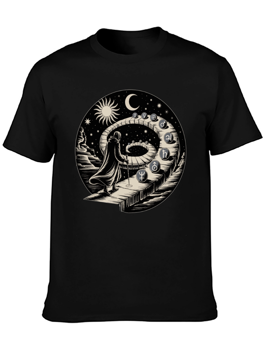 Astrological Path T-Shirt - Spiritual Journey Design