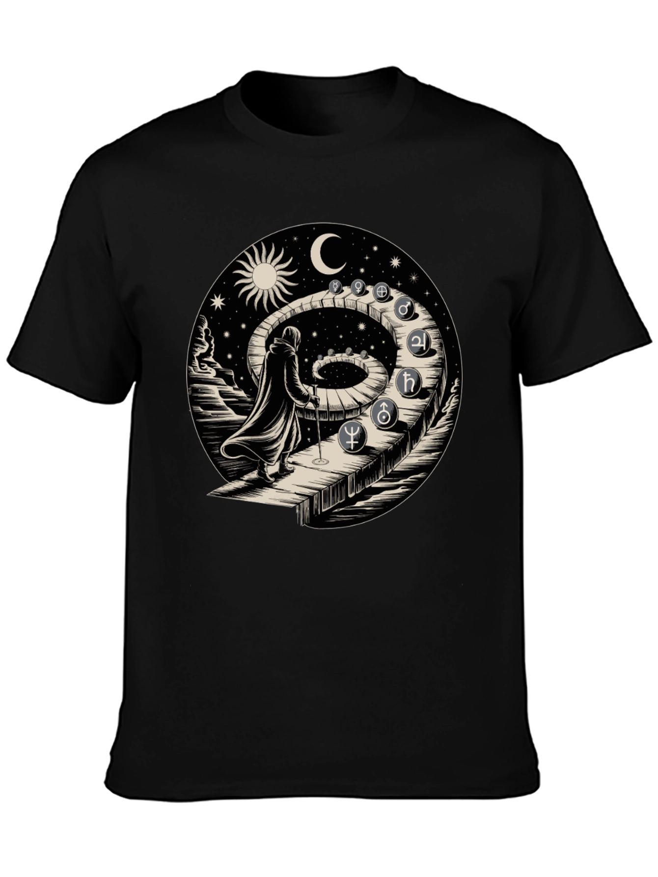 Astrological Path T-Shirt - Spiritual Journey Design
