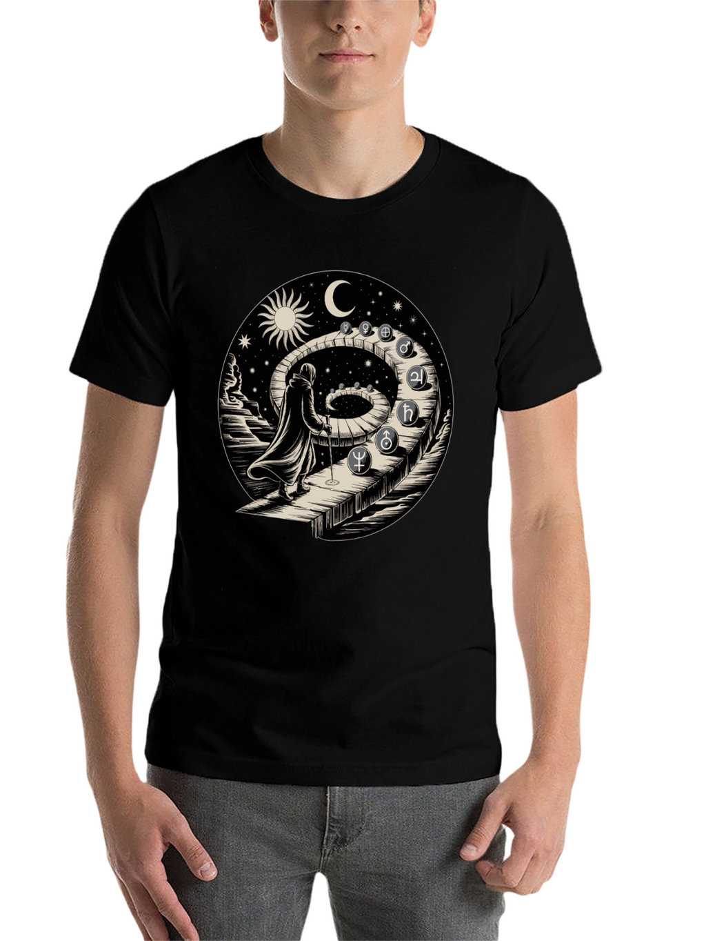 Astrological Path T-Shirt - Spiritual Journey Design