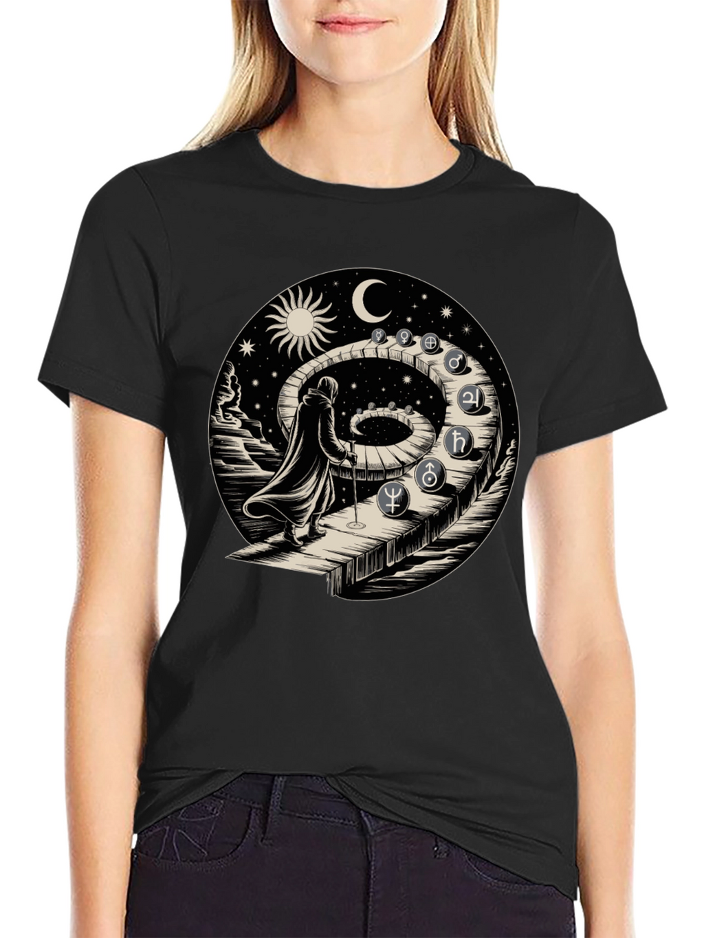 Astrological Path T-Shirt - Spiritual Journey Design