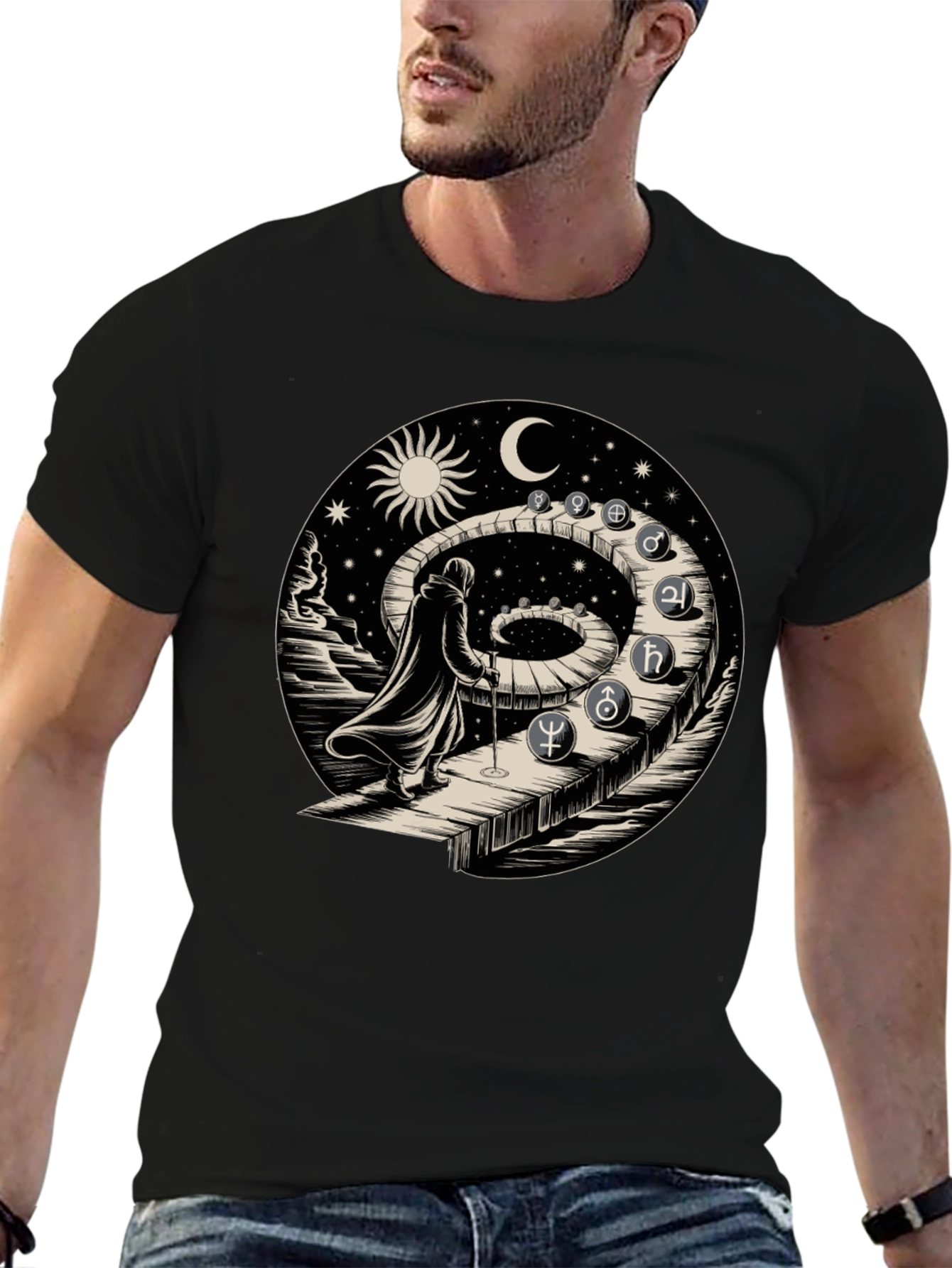 Astrological Path T-Shirt - Spiritual Journey Design