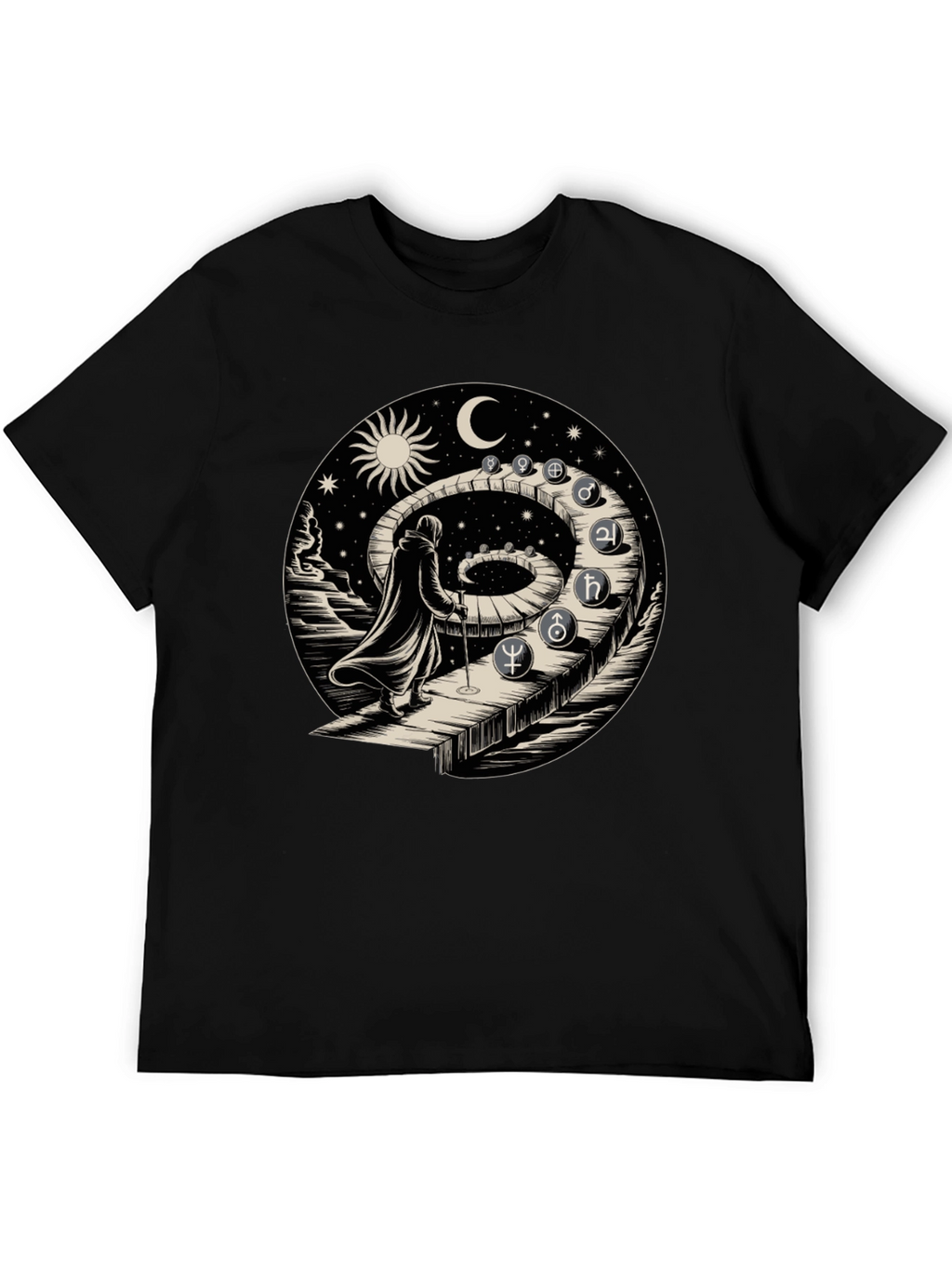 Astrological Path T-Shirt - Spiritual Journey Design