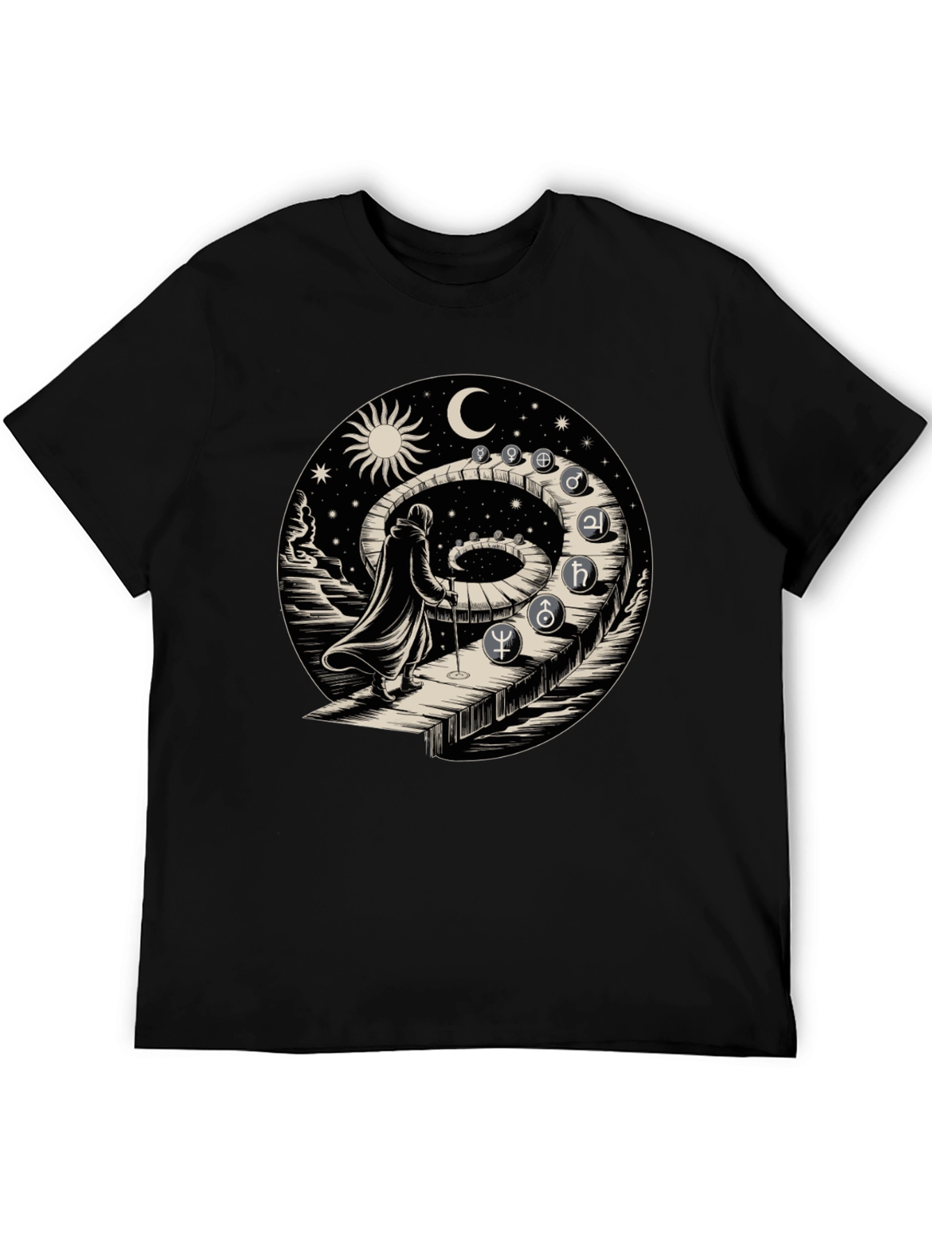 Astrological Path T-Shirt - Spiritual Journey Design