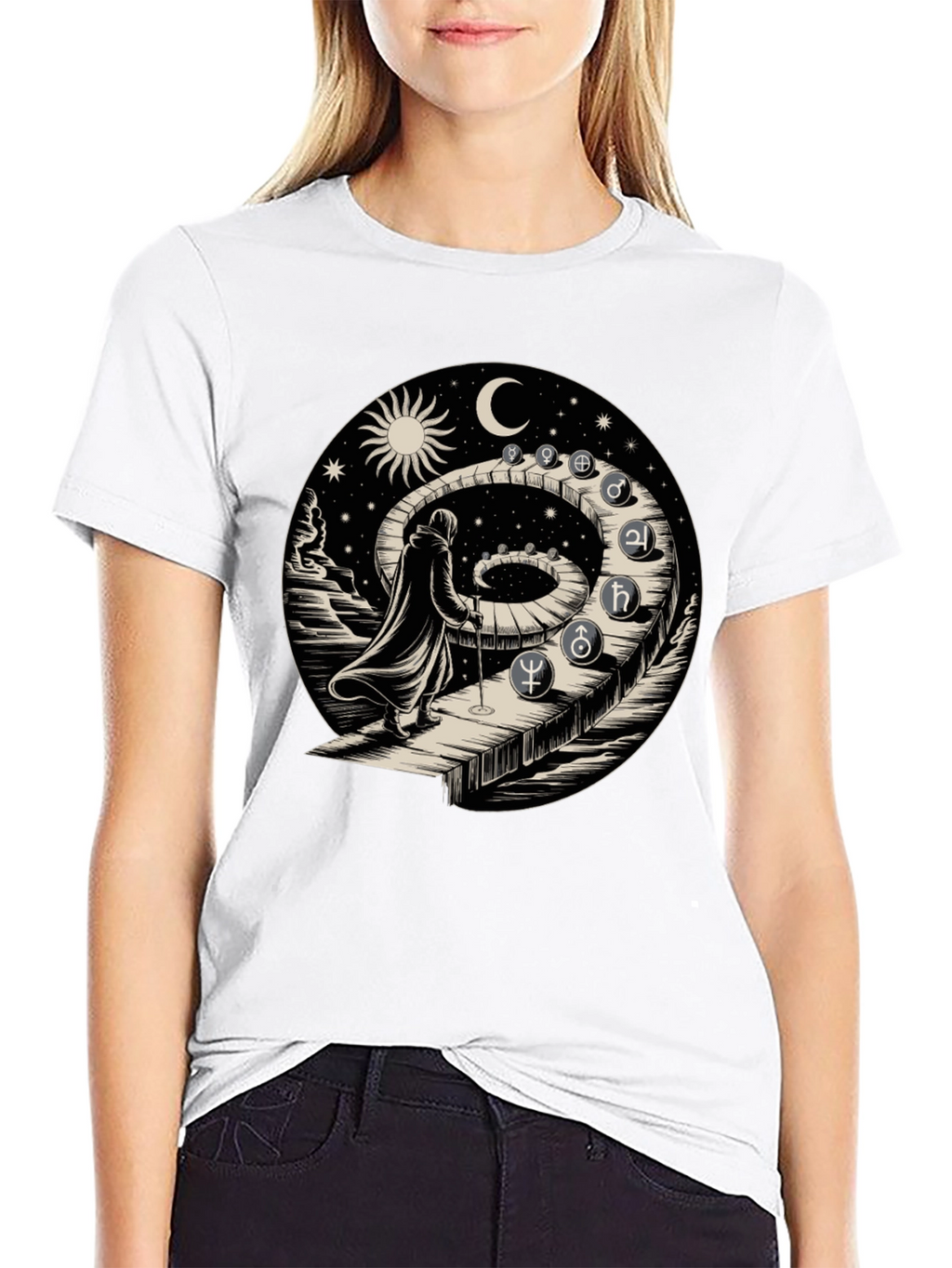 Astrological Path T-Shirt - Spiritual Journey Design