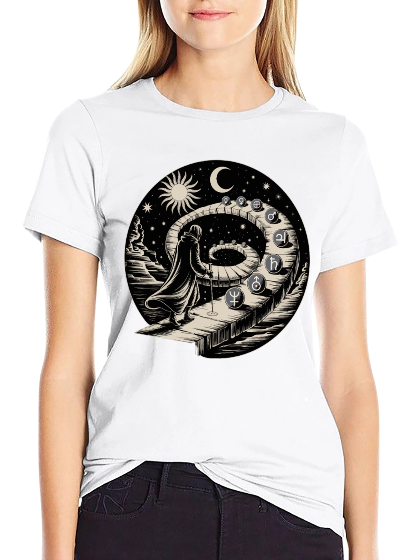 Astrological Path T-Shirt - Spiritual Journey Design