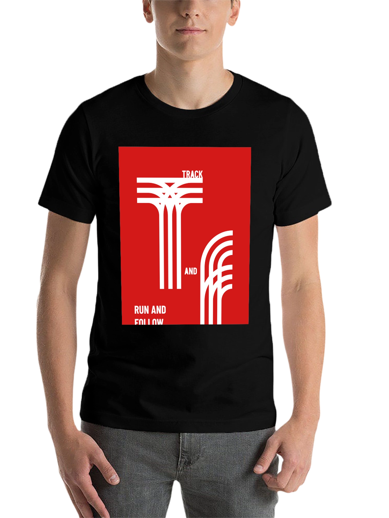 Track & Field Graphic T-Shirt - Run and Follow Tee