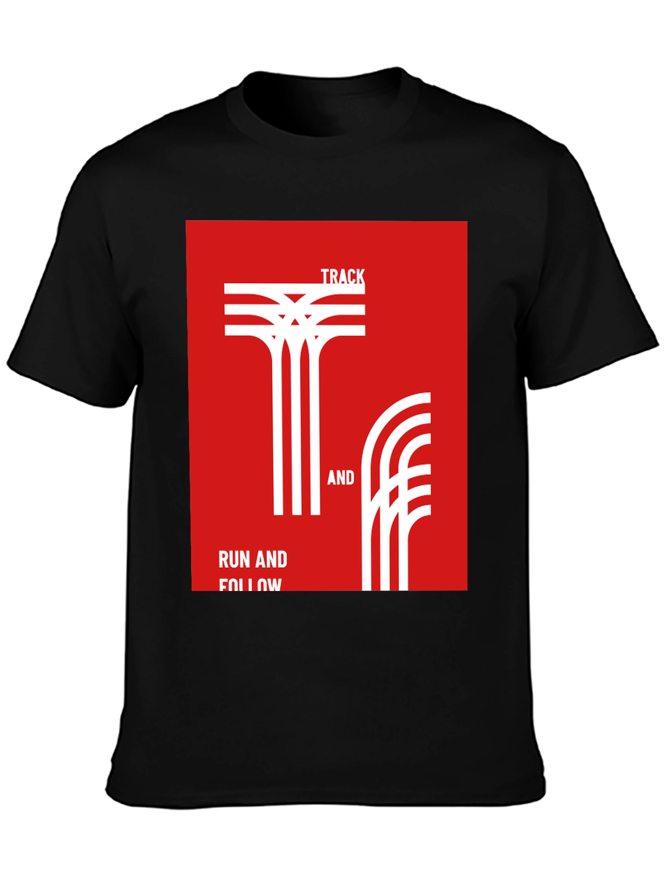Track & Field Graphic T-Shirt - Run and Follow Tee