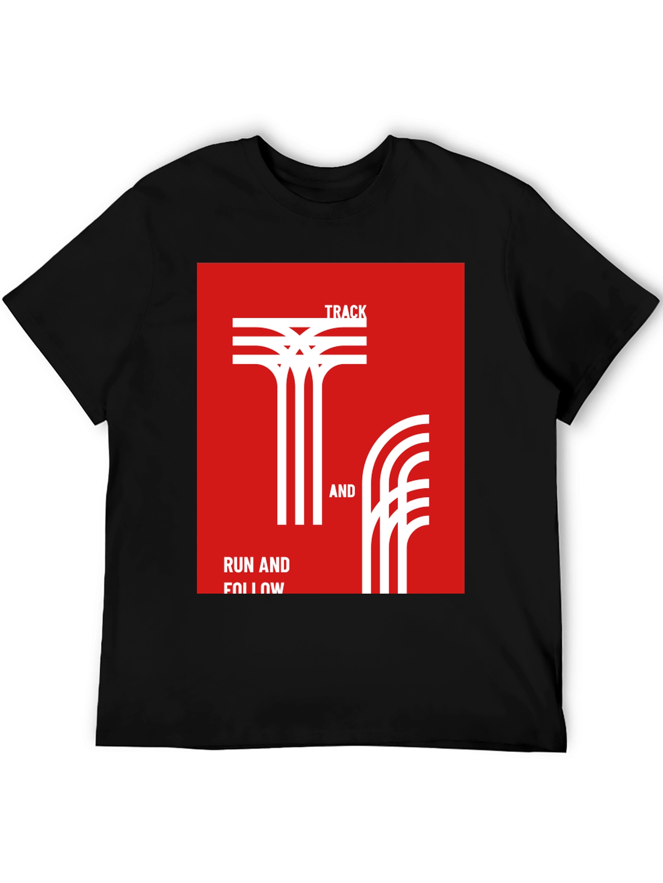 Track & Field Graphic T-Shirt - Run and Follow Tee