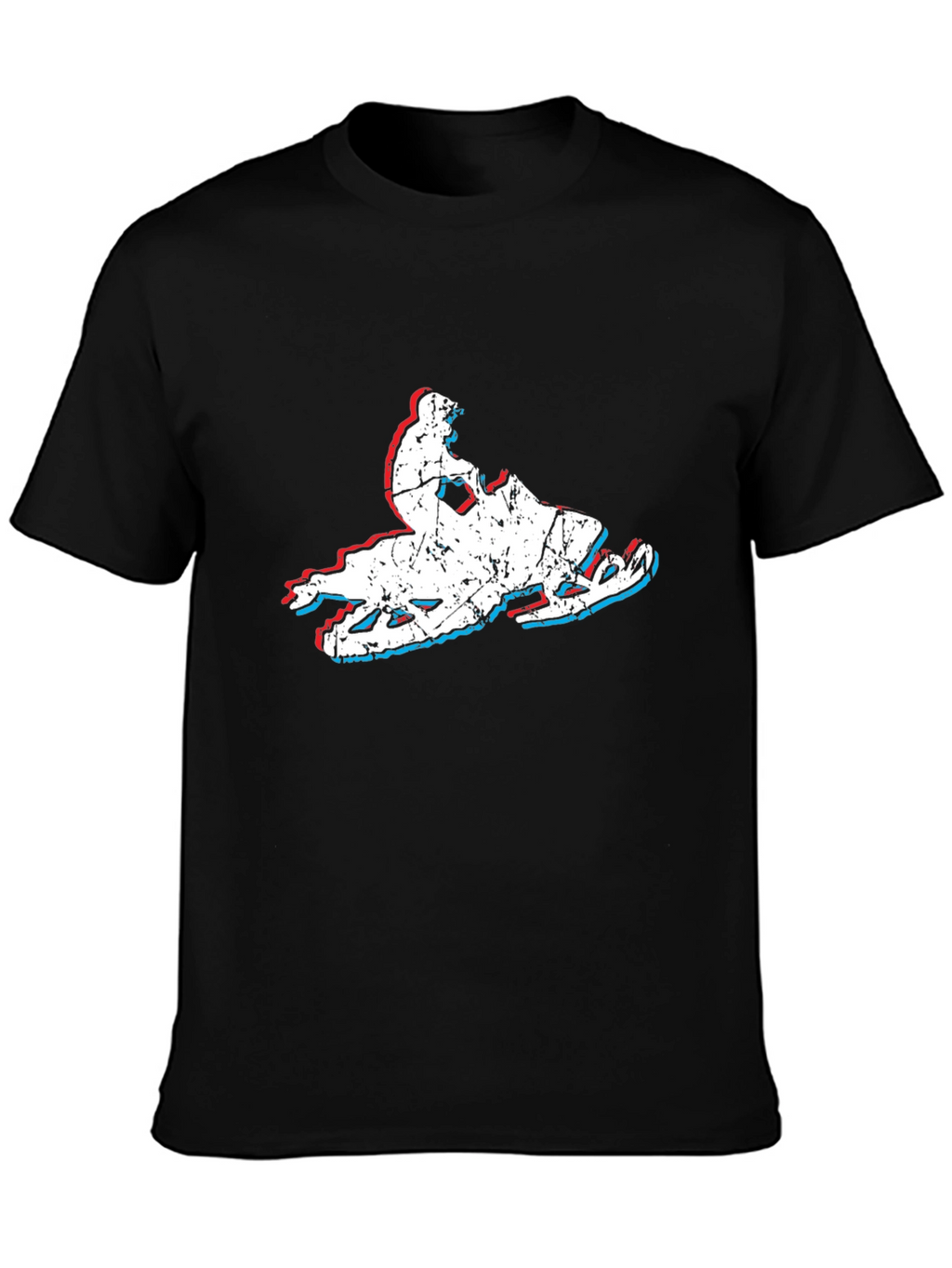 Retro Snowmobile T-Shirt - Distressed Graphic