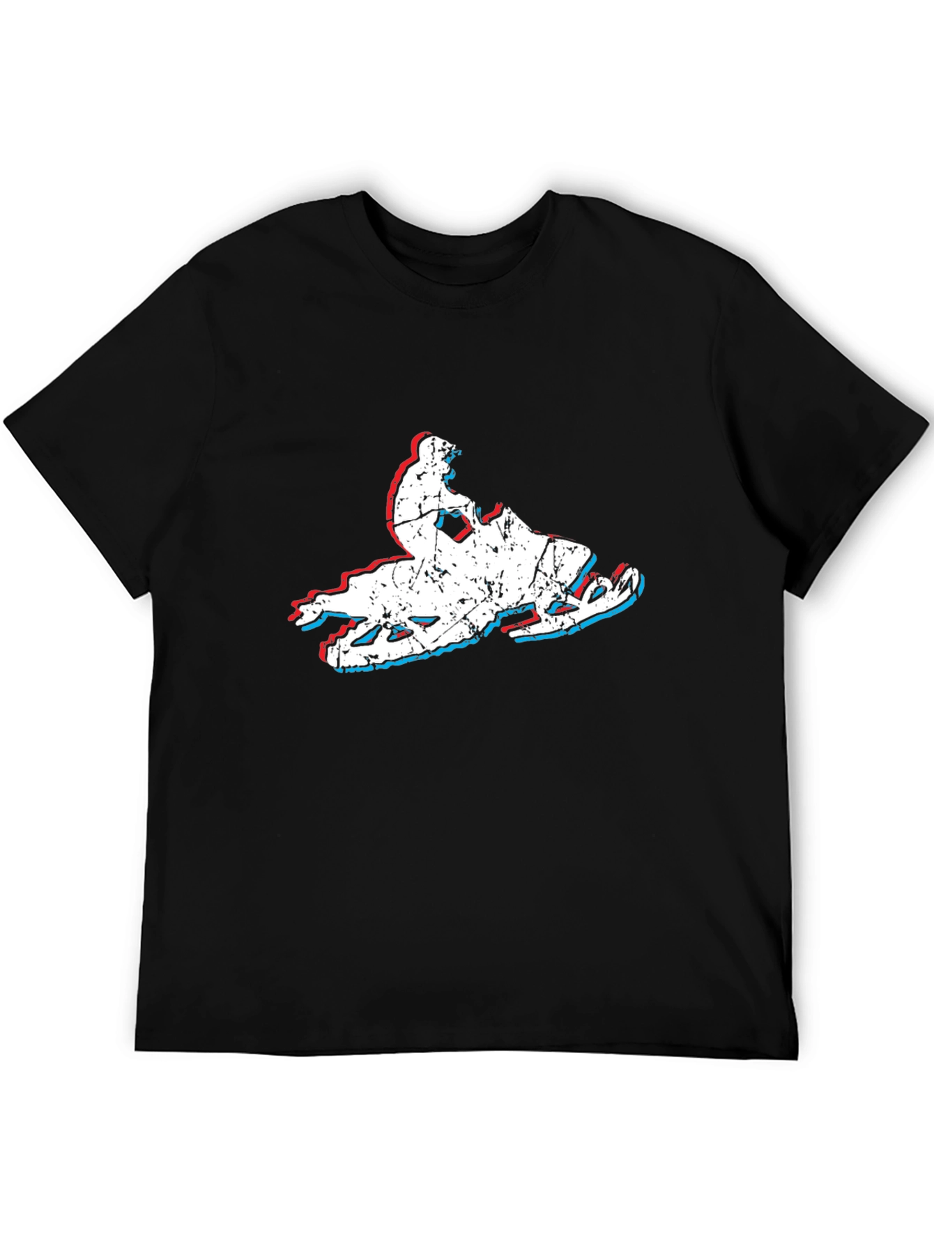 Retro Snowmobile T-Shirt - Distressed Graphic