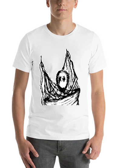 Black T-Shirt with Abstract Graphic Print