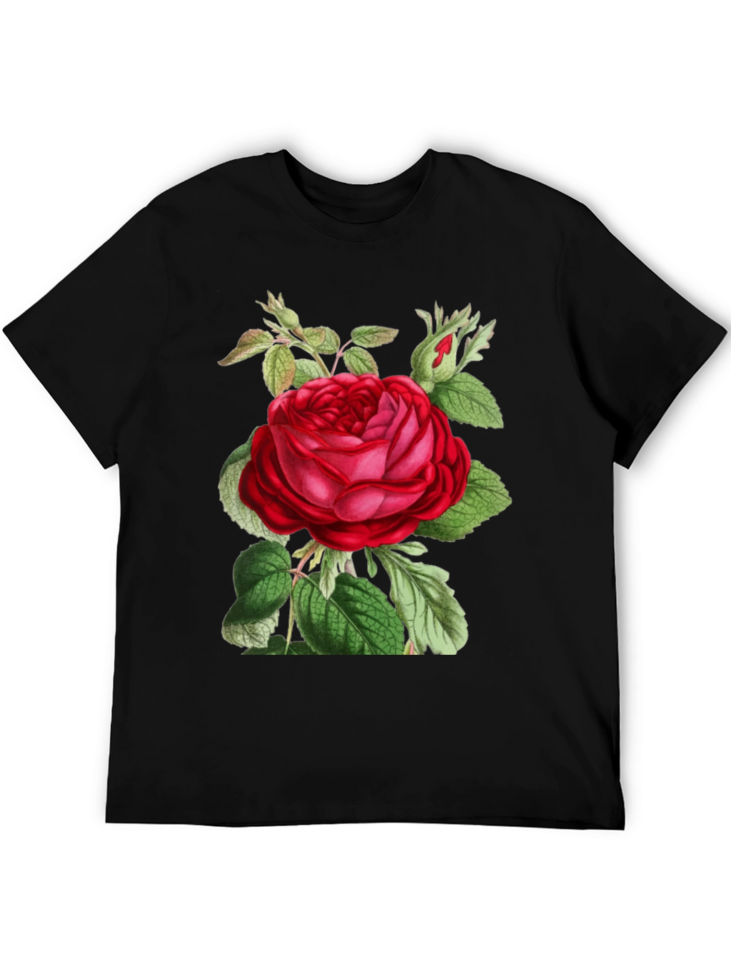 Red Rose Graphic T-Shirt - Botanical Design