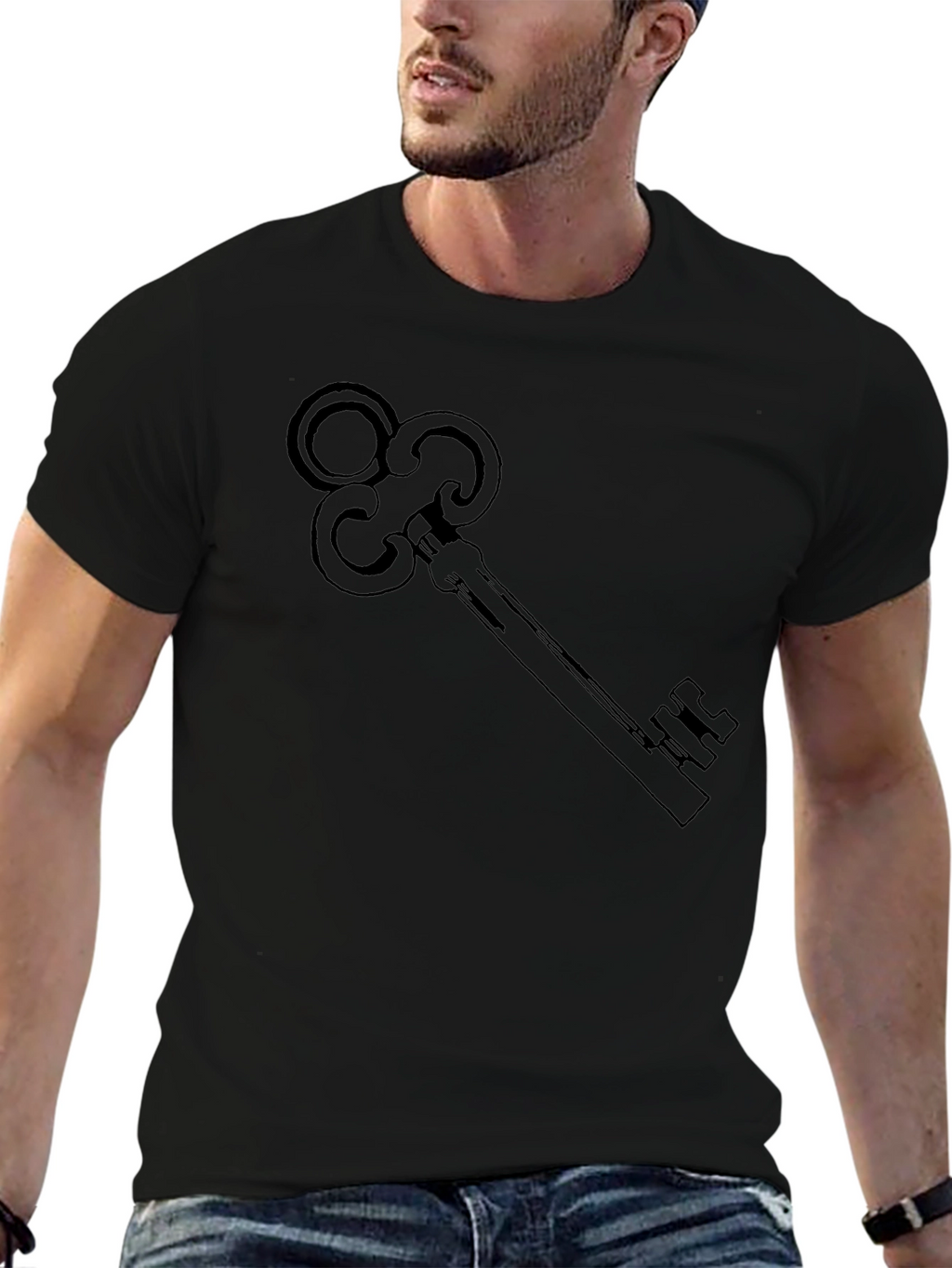 Key Graphic Black T-Shirt