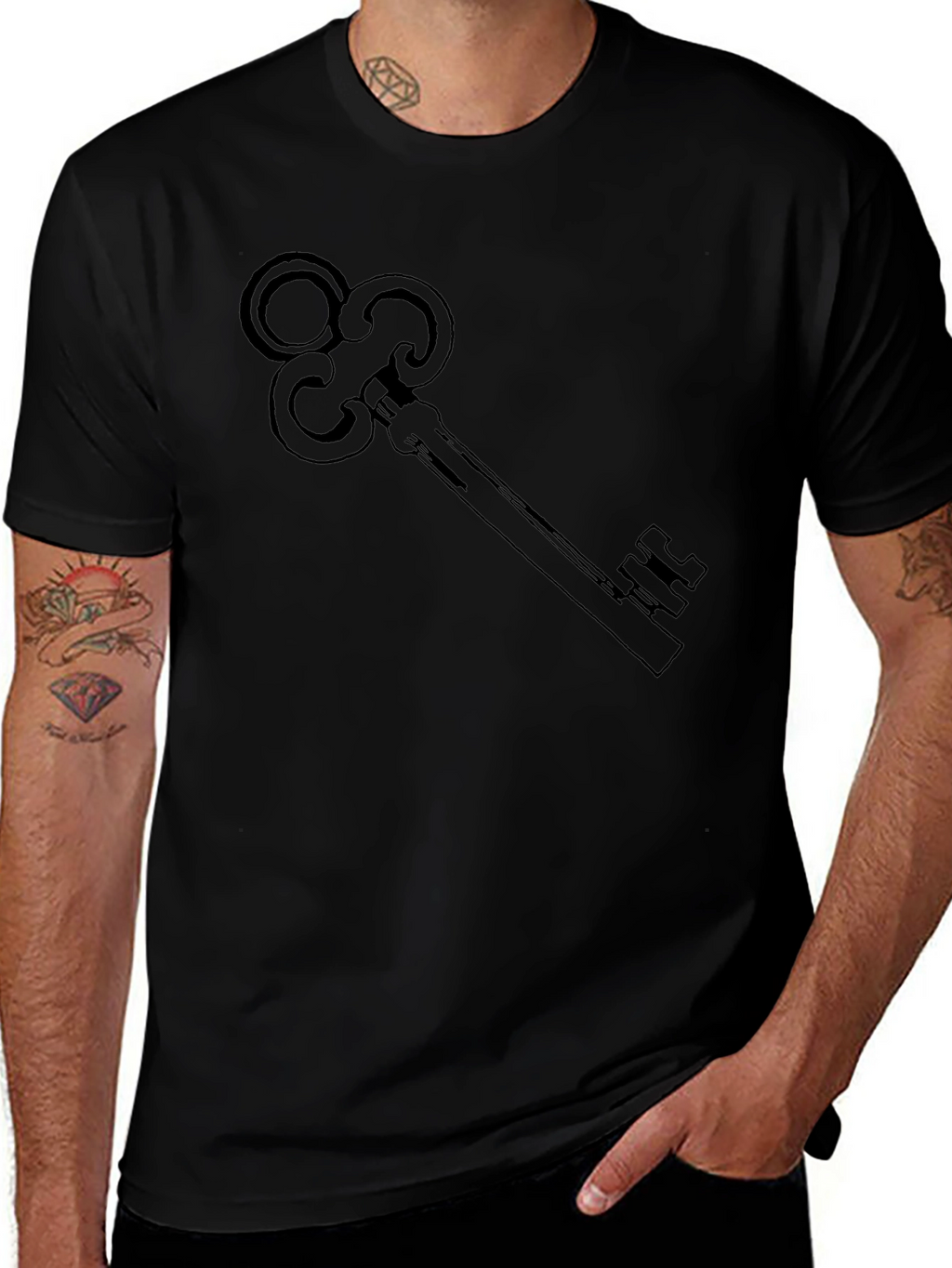 Key Graphic Black T-Shirt