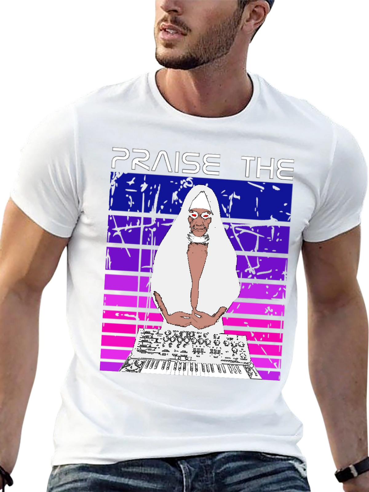 Praise The Synth Black T-Shirt