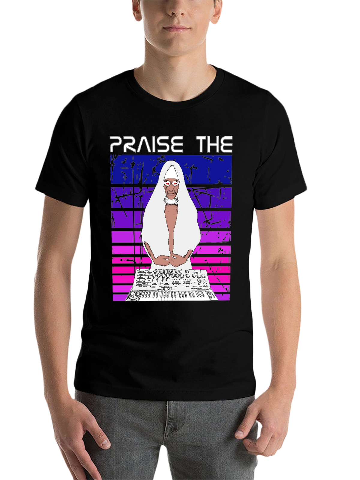 Praise The Synth Black T-Shirt
