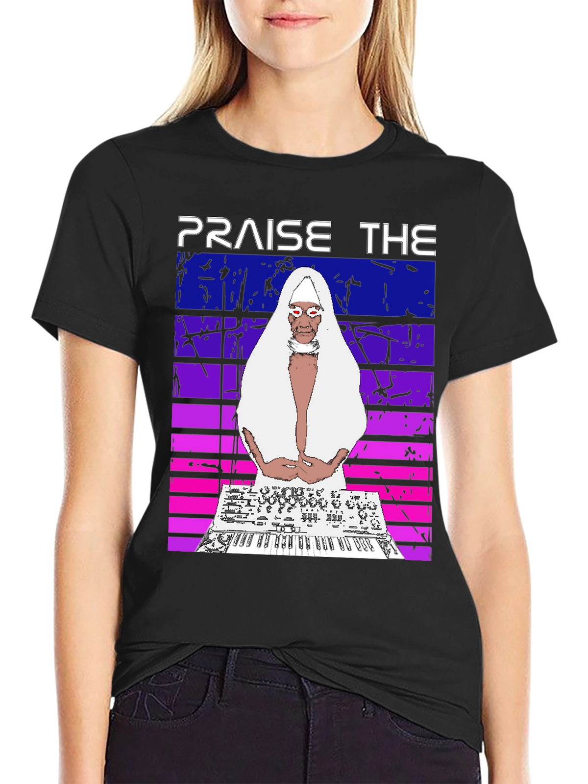 Praise The Synth Black T-Shirt