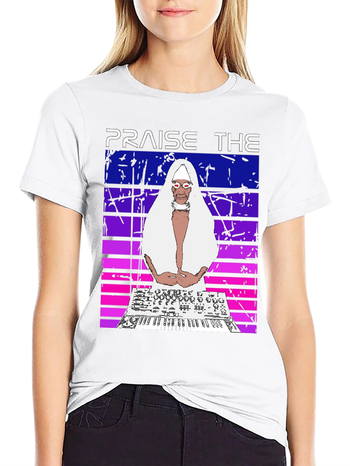 Praise The Synth Black T-Shirt