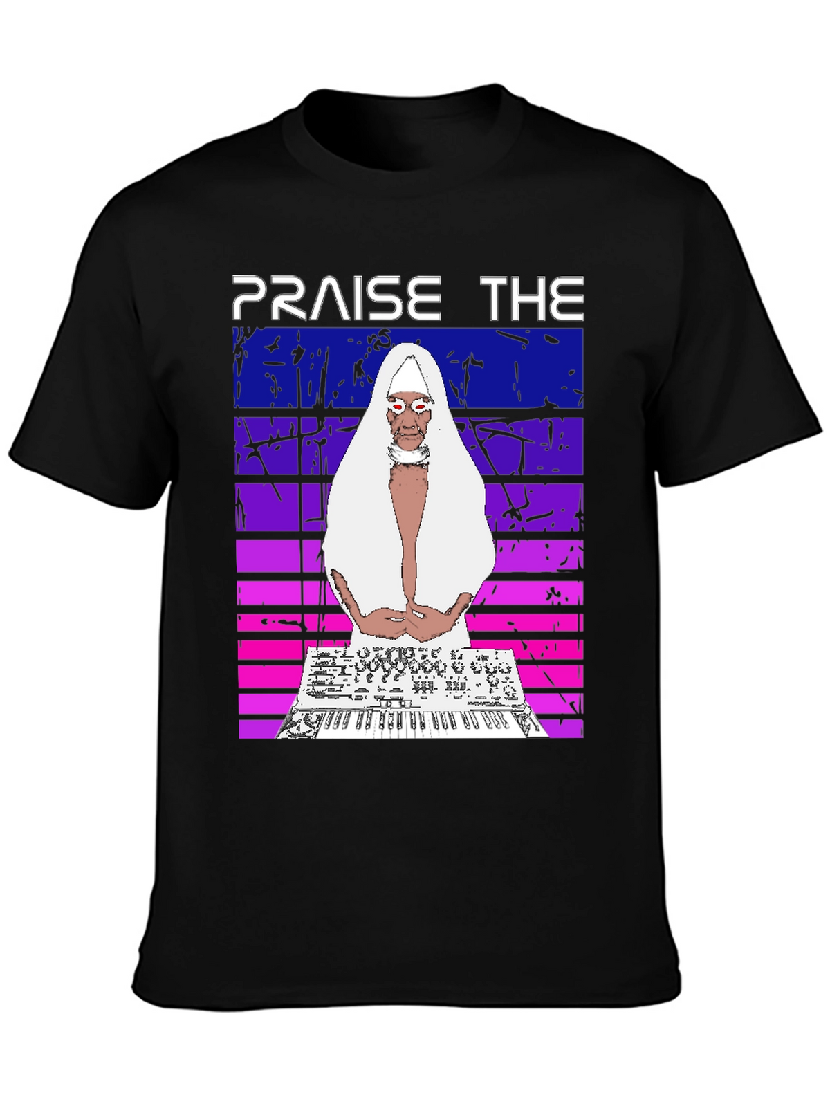 Praise The Synth Black T-Shirt