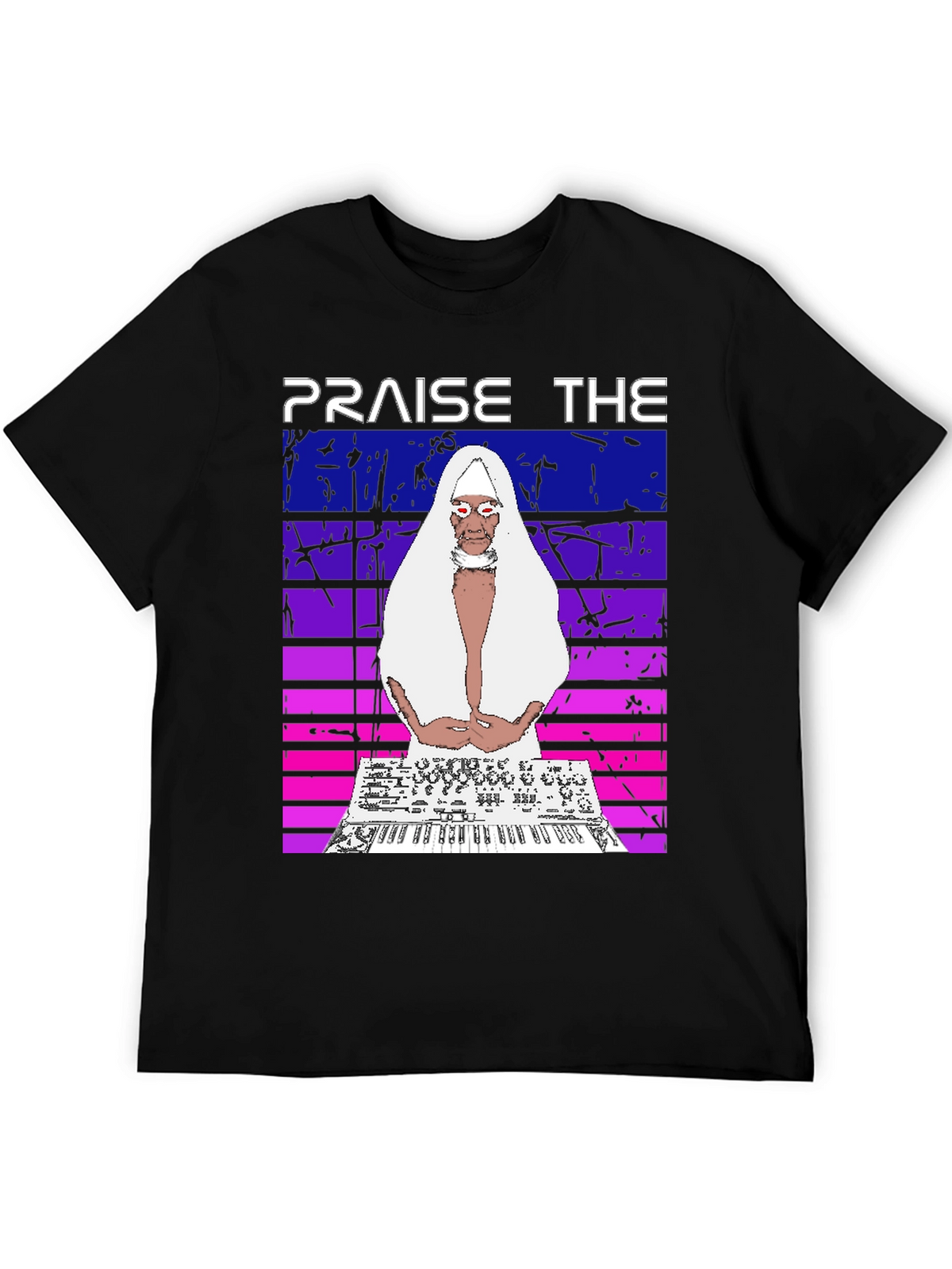 Praise The Synth Black T-Shirt