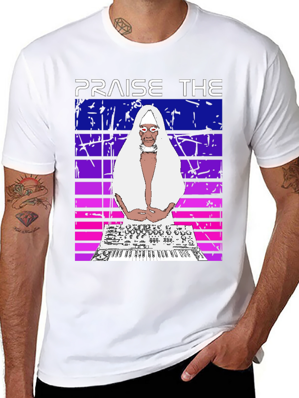 Praise The Synth Black T-Shirt