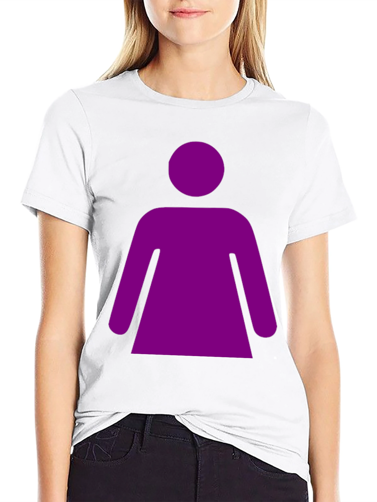 Purple Woman Graphic Tee - Black Unisex T-Shirt