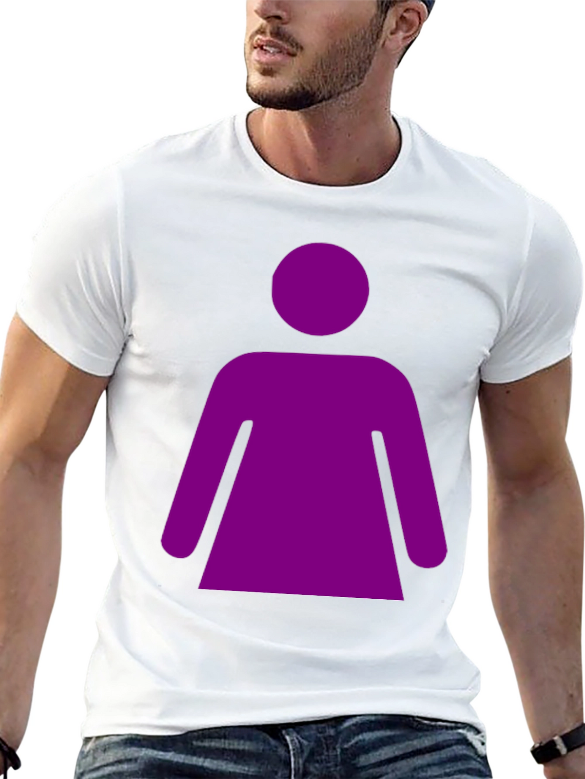 Purple Woman Graphic Tee - Black Unisex T-Shirt