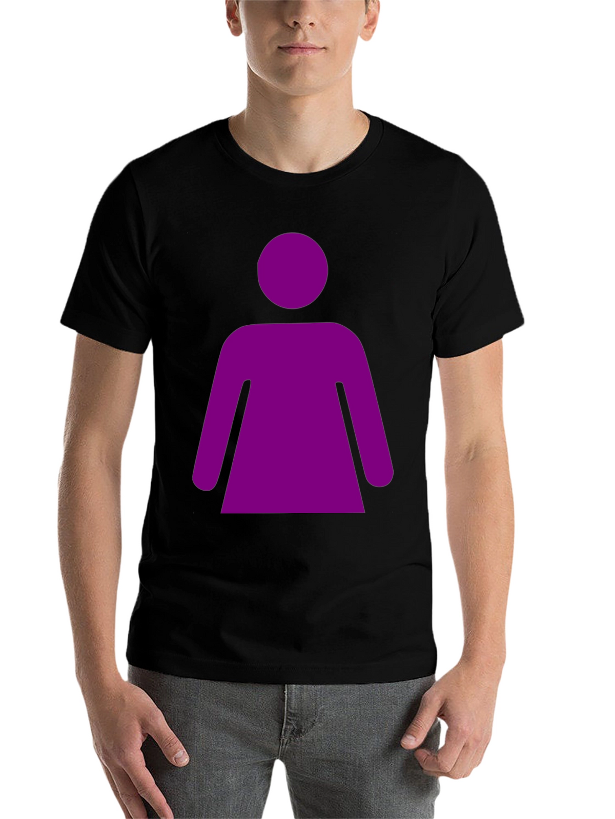 Purple Woman Graphic Tee - Black Unisex T-Shirt