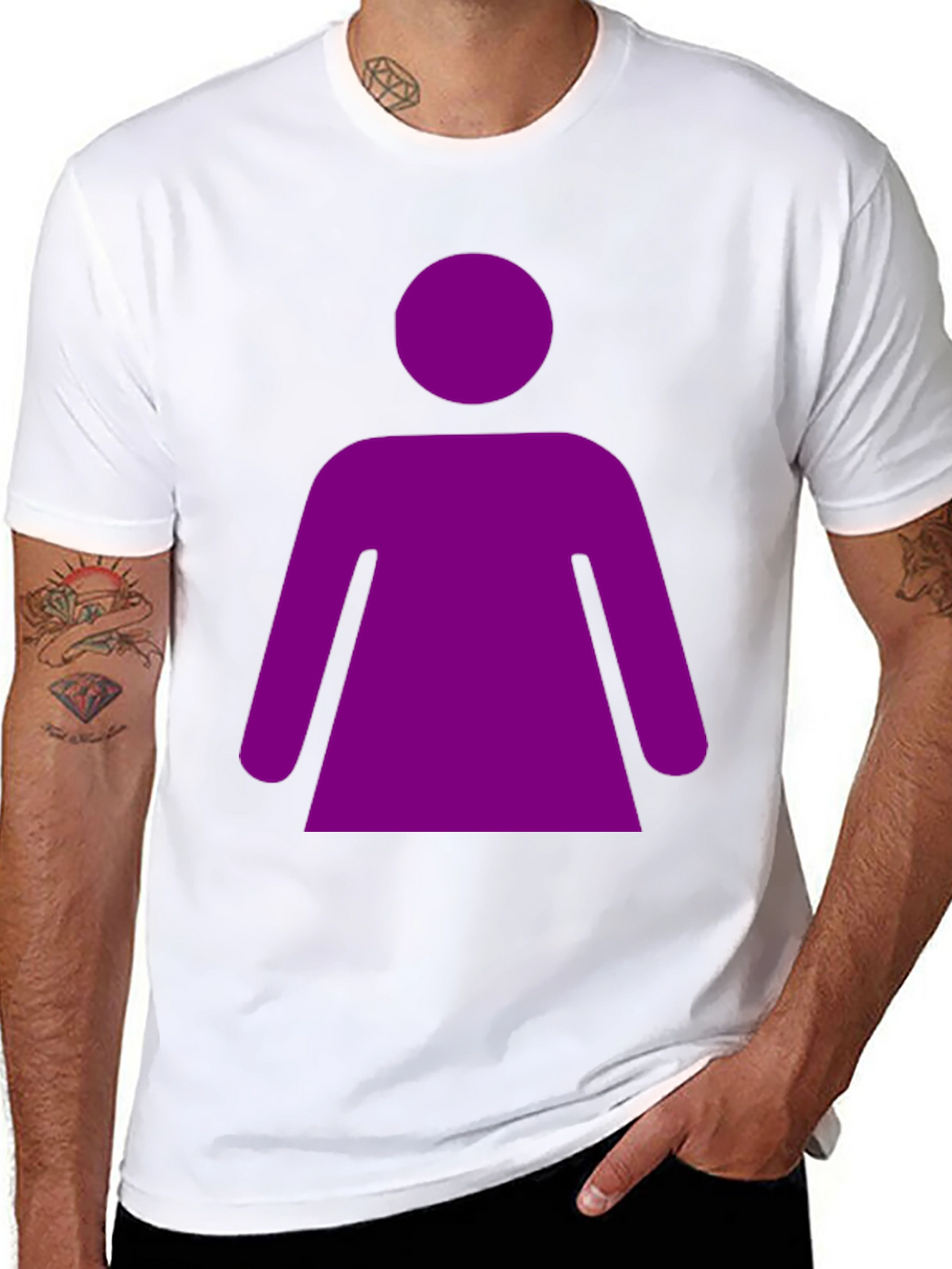 Purple Woman Graphic Tee - Black Unisex T-Shirt