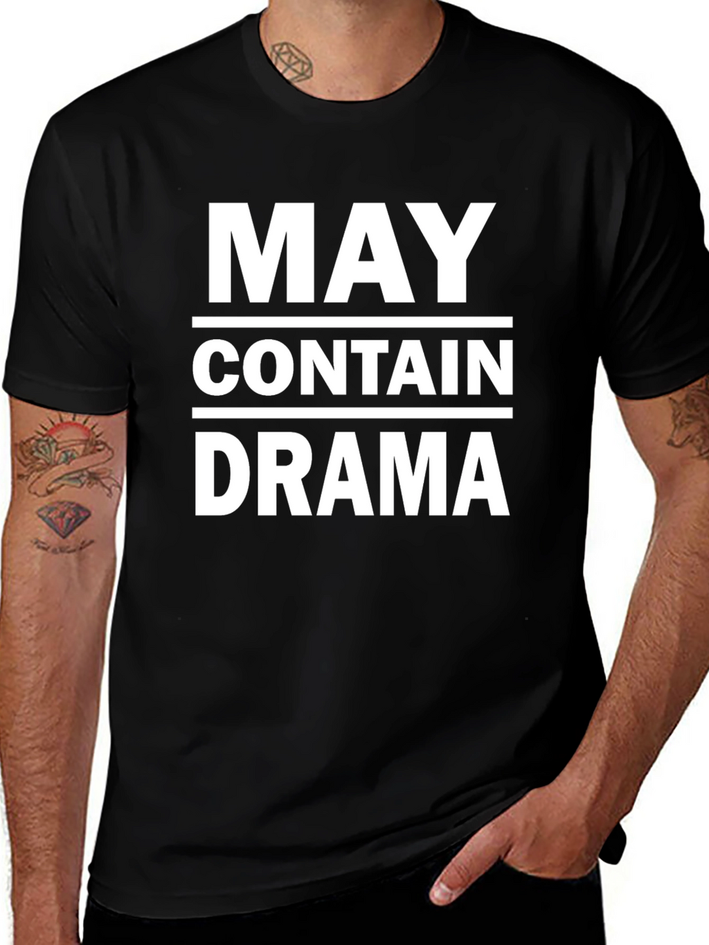 May Contain Drama Funny Sarcastic T-Shirt