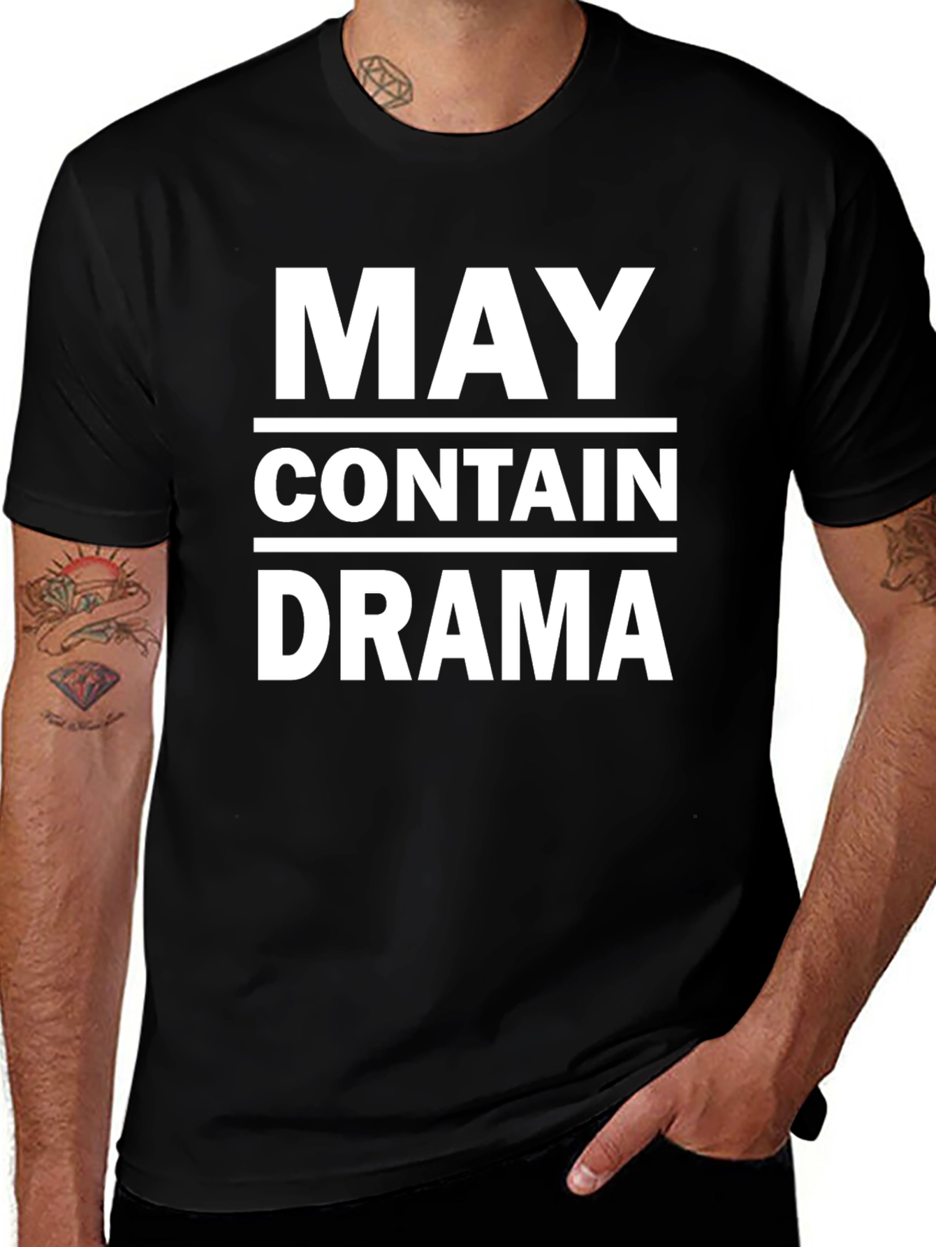 May Contain Drama Funny Sarcastic T-Shirt