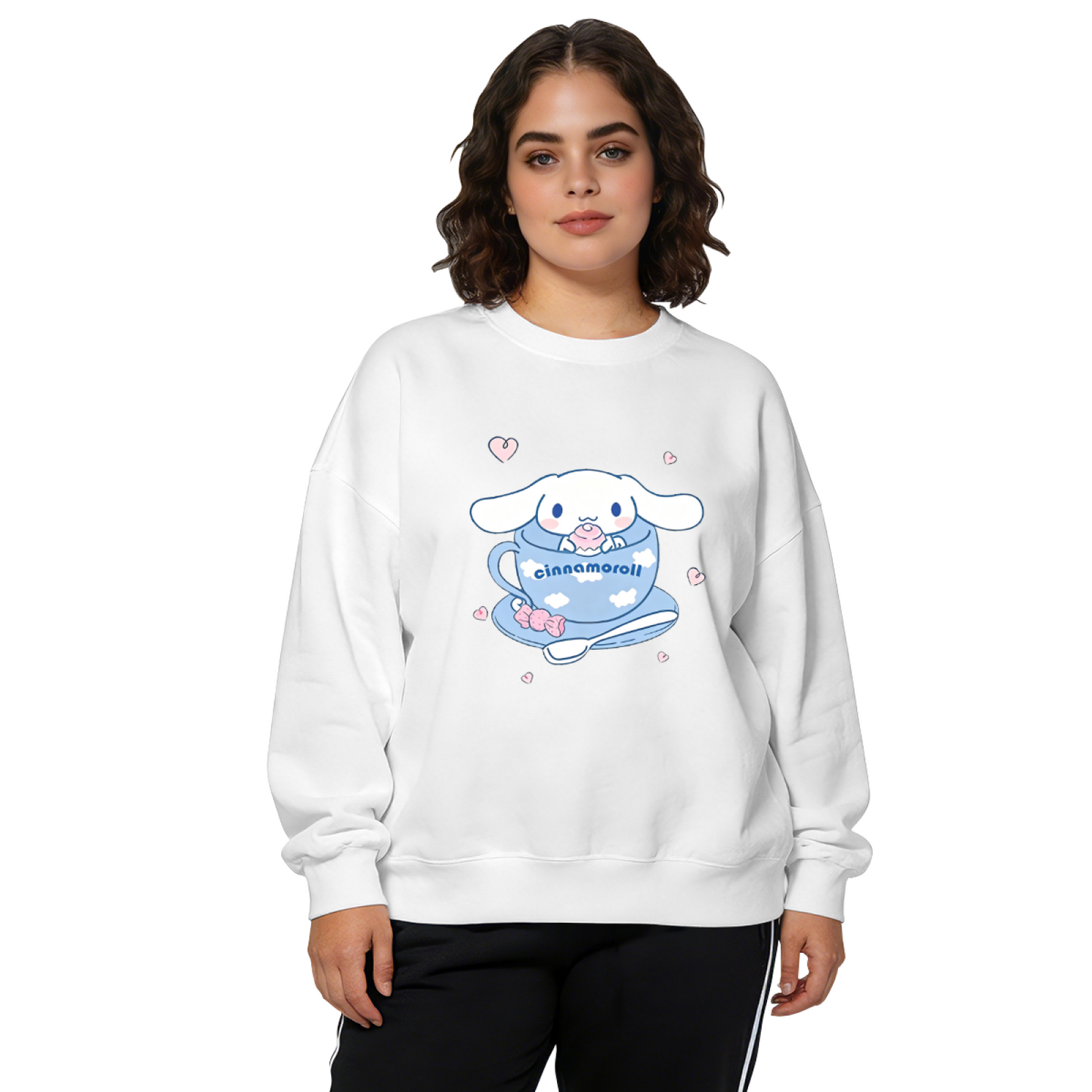 Lovely Cinnamoroll In Teacup Kawaii Crewneck Sweatshirt