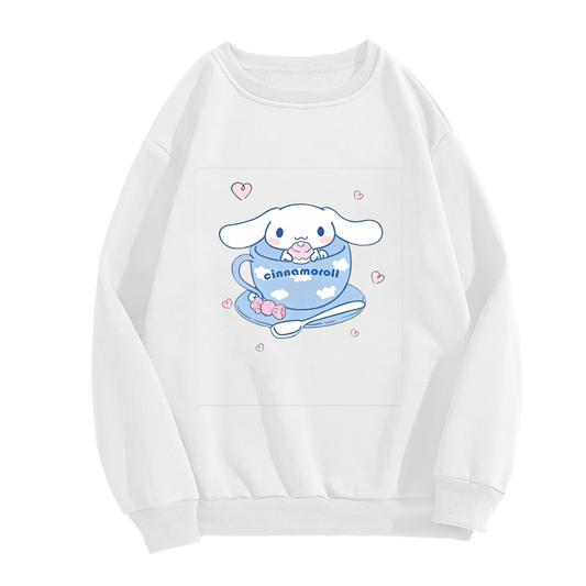Lovely Cinnamoroll In Teacup Kawaii Crewneck Sweatshirt