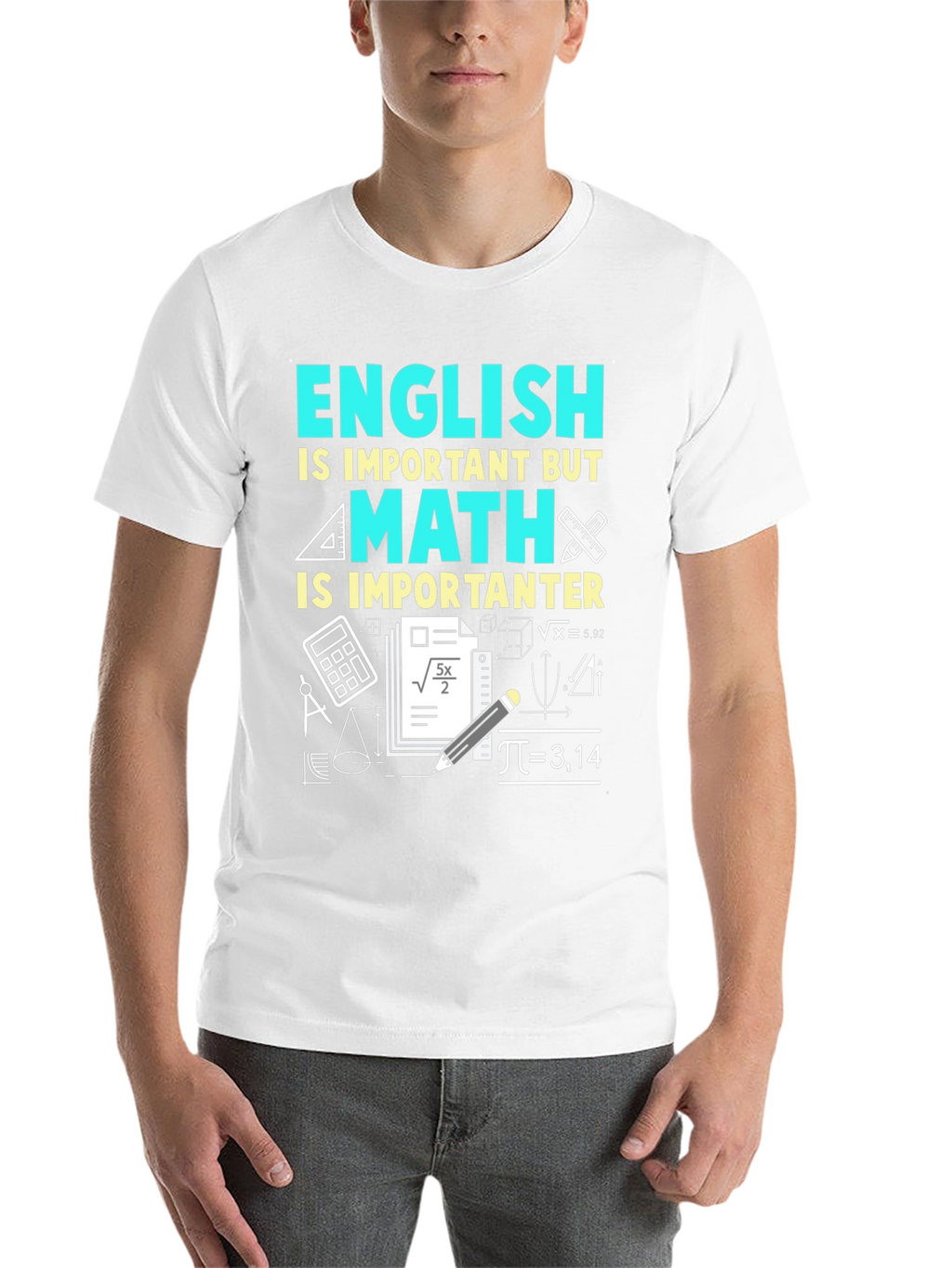 Math Is Importanter T-Shirt - Black Cotton Blend