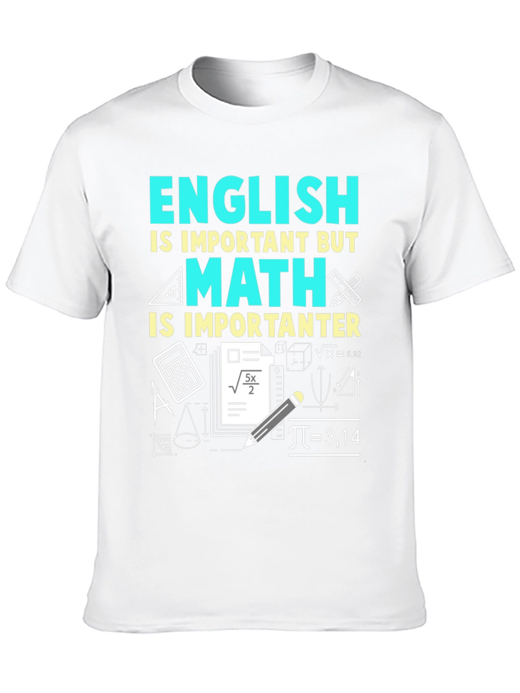 Math Is Importanter T-Shirt - Black Cotton Blend