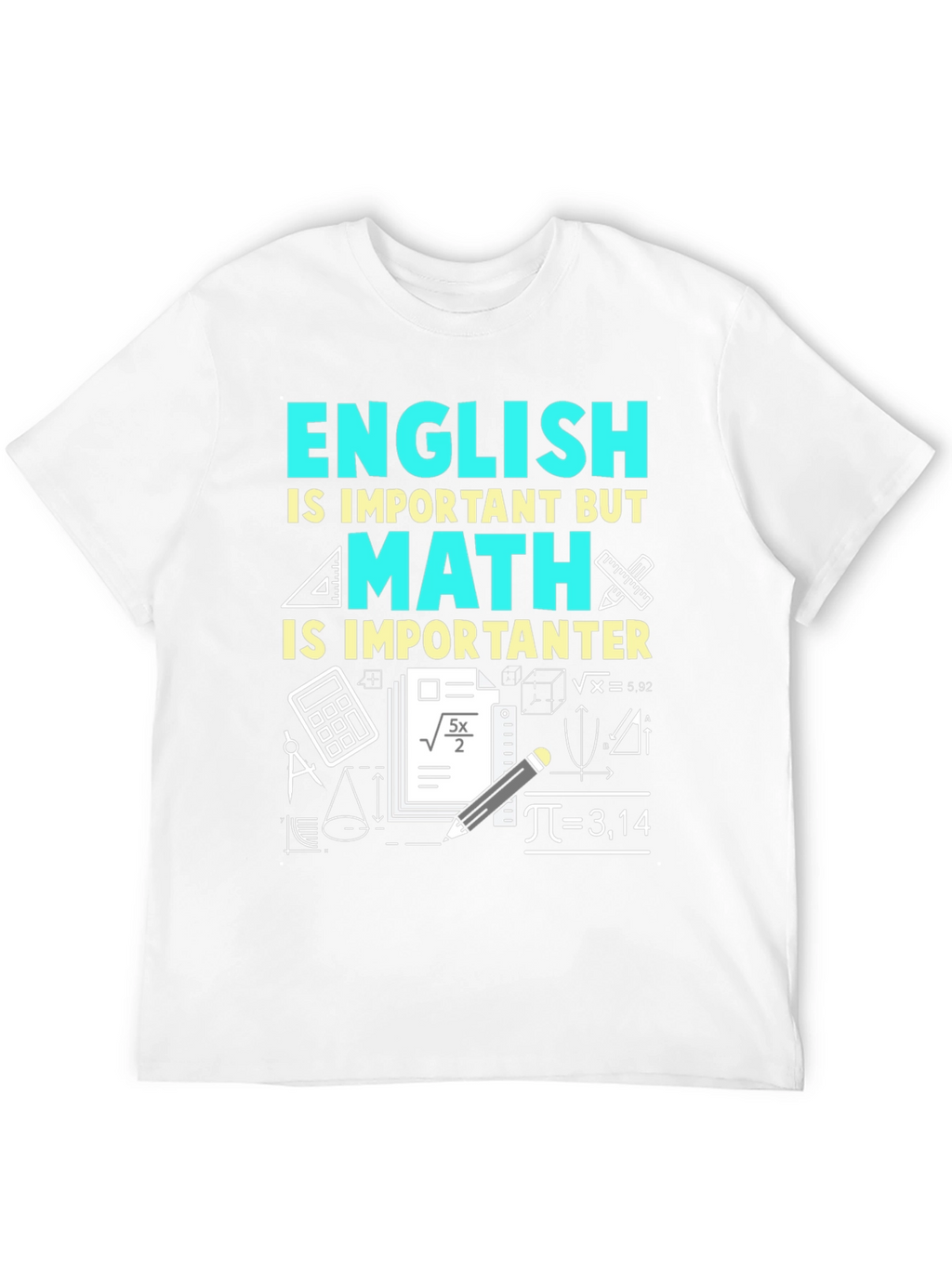 Math Is Importanter T-Shirt - Black Cotton Blend