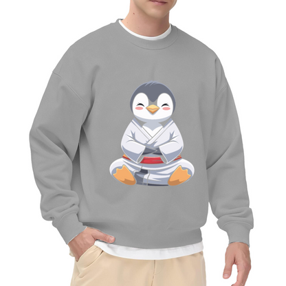 Cute Karate Penguin Crewneck Sweatshirt, Kawaii Martial Arts Pullover, Judo Gift For Kids