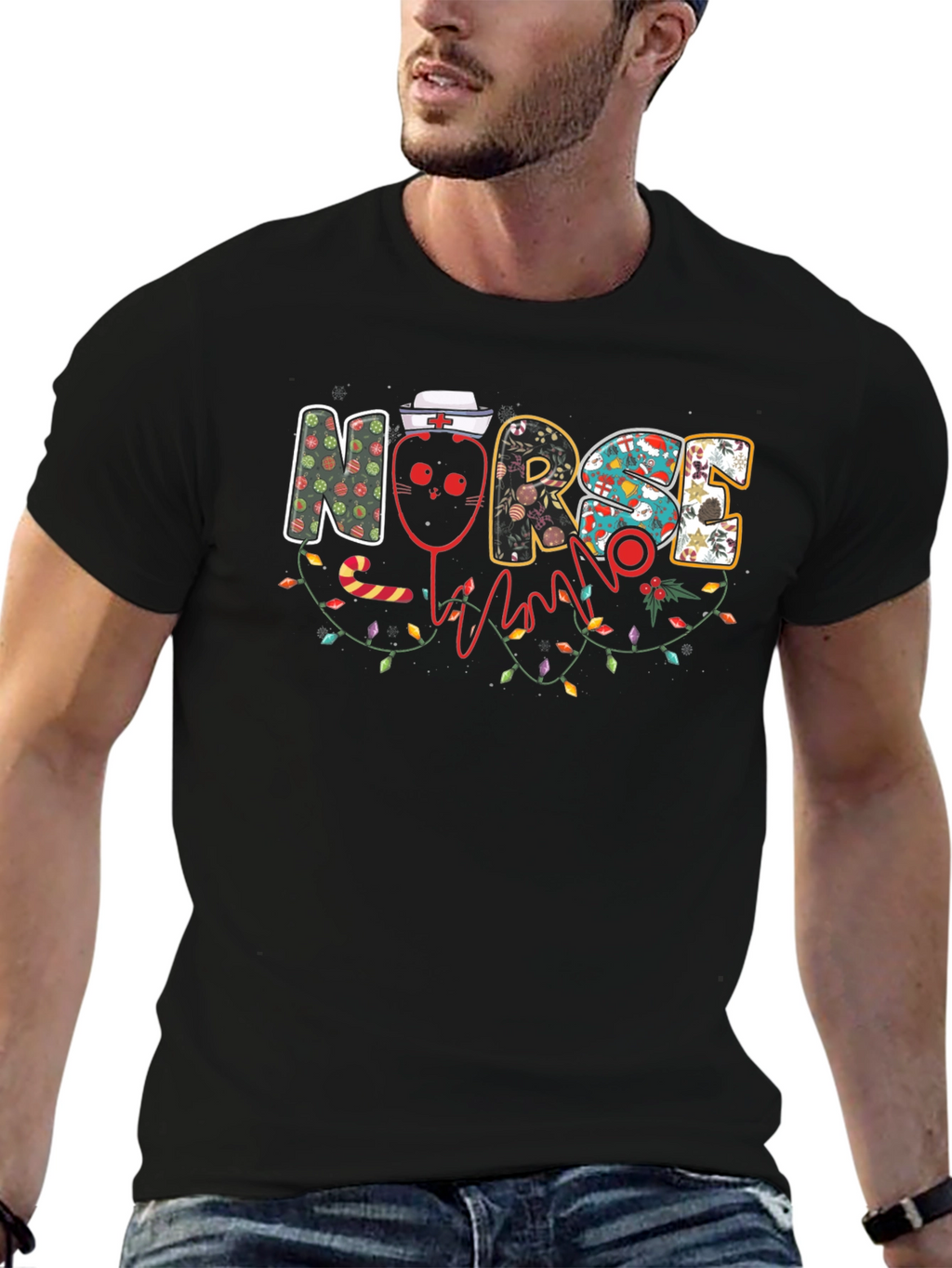 Festive Christmas Nurse T-Shirt