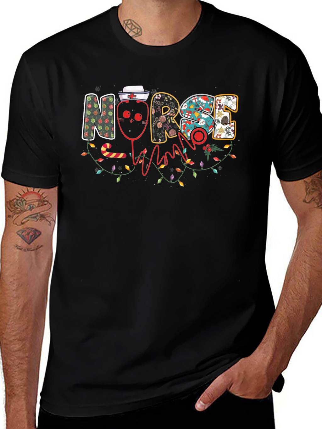Festive Christmas Nurse T-Shirt