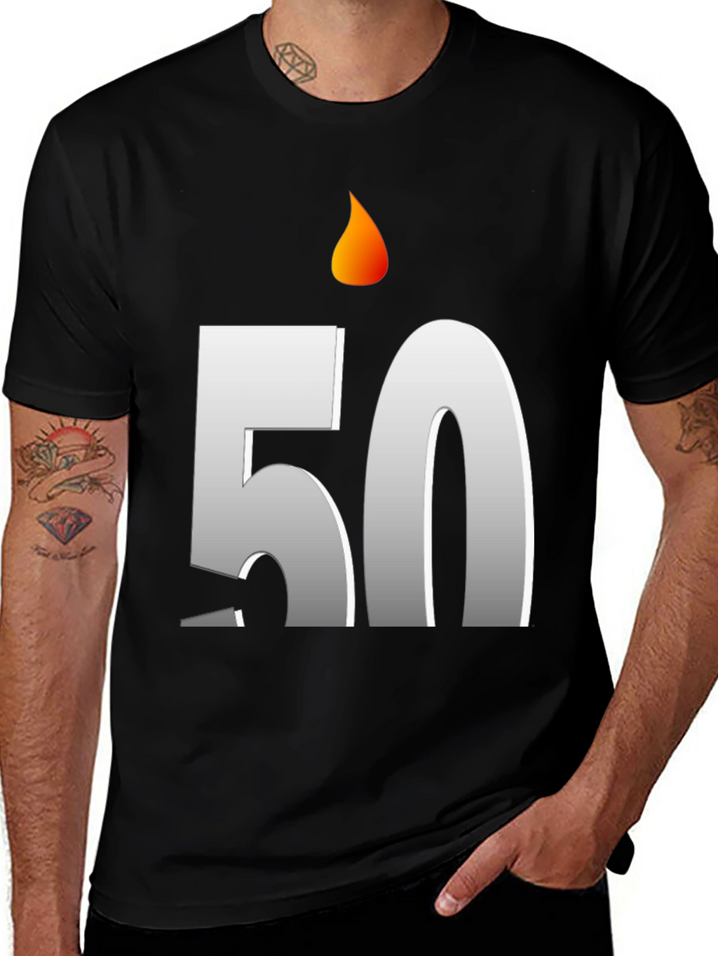 Birthday 50 Candle T-Shirt - Celebrate in Style!