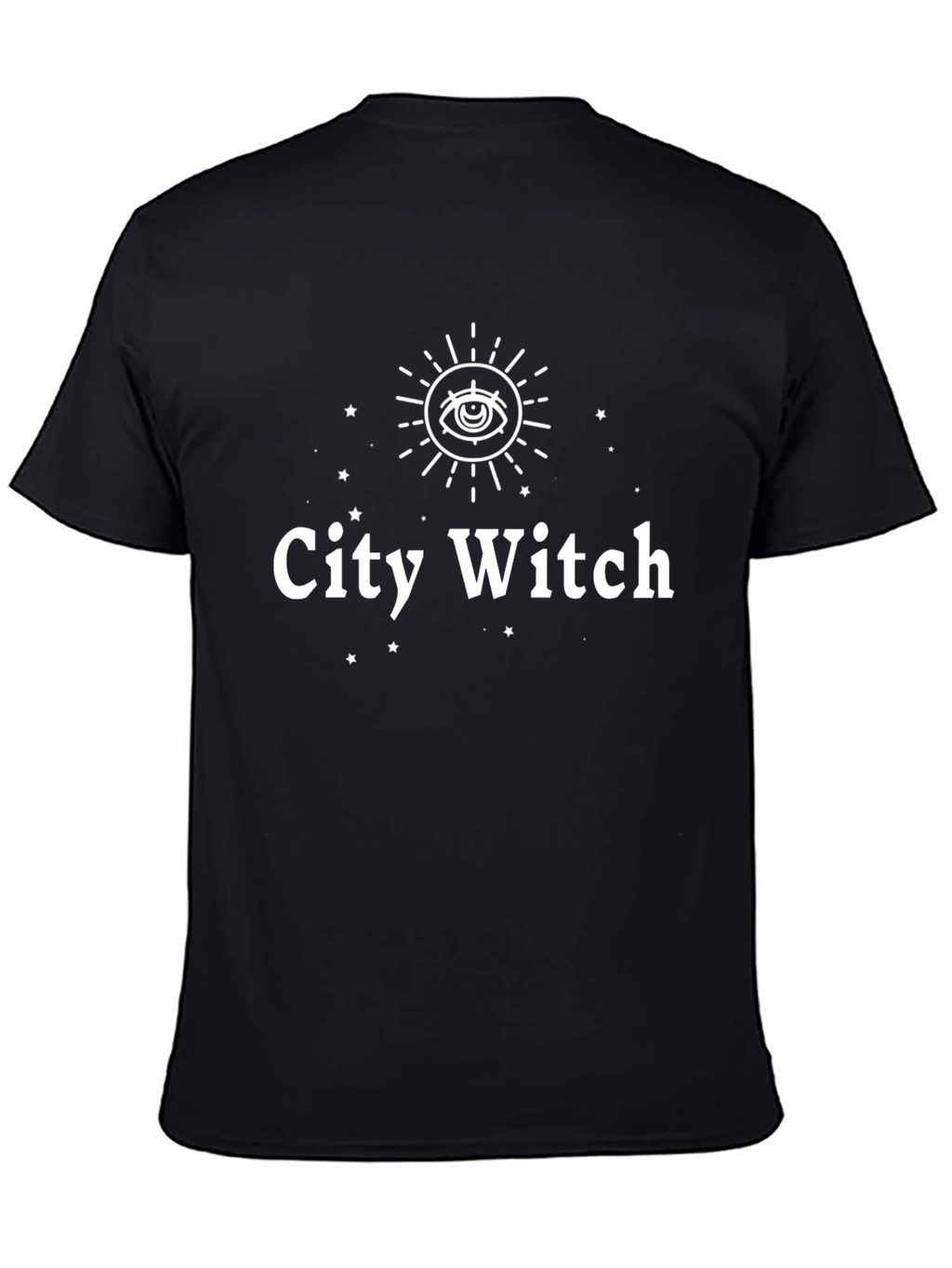 City Witch Graphic Tee - Unisex Black Cotton T-Shirt