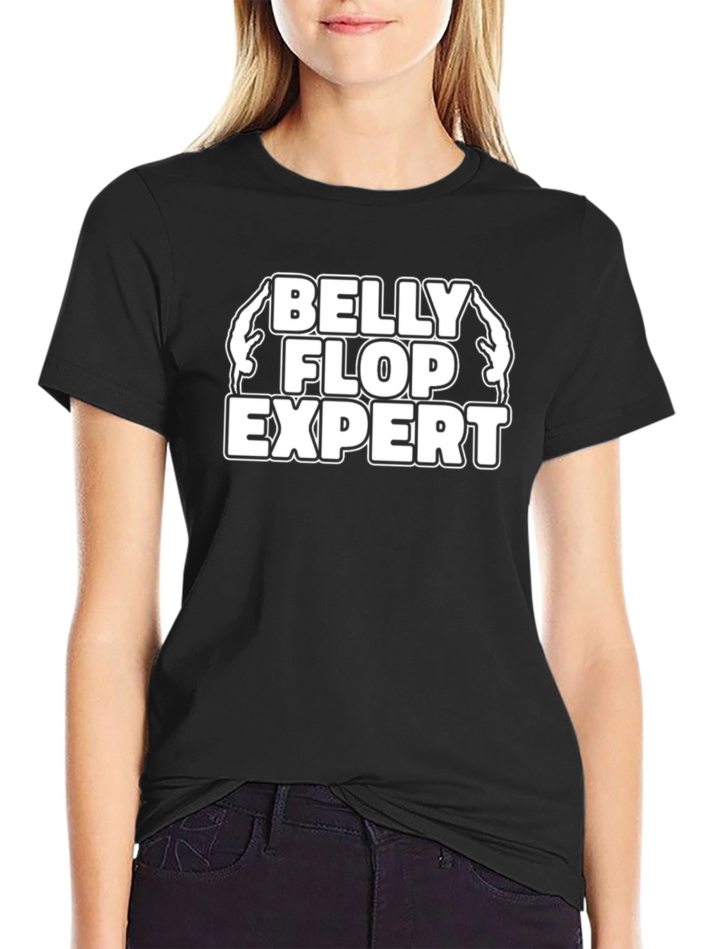 Belly Flop Expert T-Shirt - Humorous Diver Design