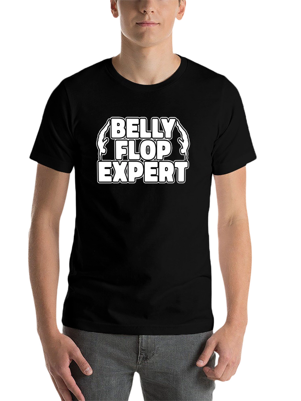 Belly Flop Expert T-Shirt - Humorous Diver Design
