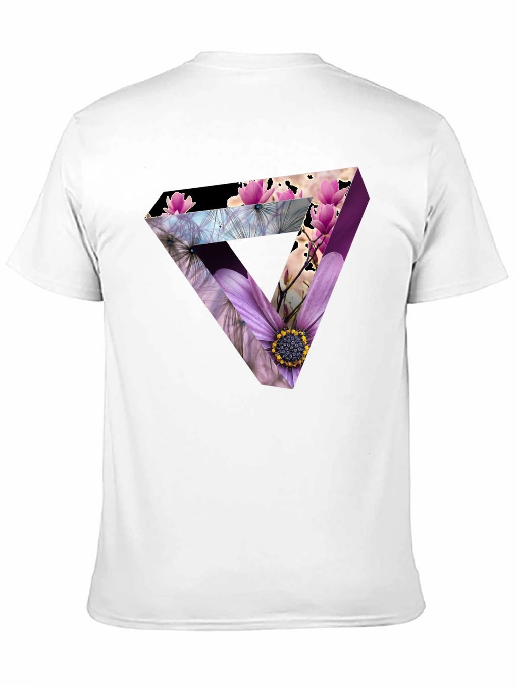 Floral Optical Illusion Mens T-Shirt