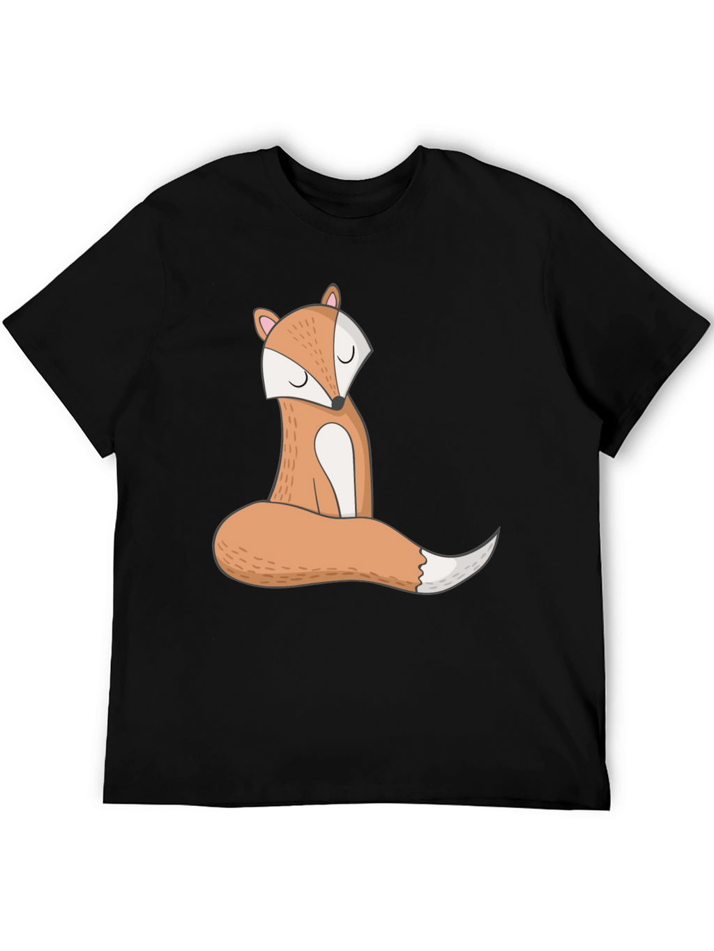 Cute Fox Graphic Tee - Unisex Black T-Shirt